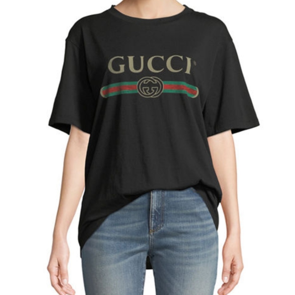 Authentic Gucci distressed T shirt